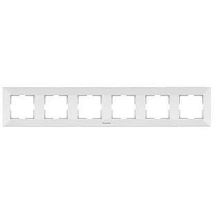 Электрический ШЕСТИРНАЯ ГОРИЗОНТАЛЬНАЯ РАМКА ARKEDIA BEYAZ 6LU CERC (рамках6) VIKO