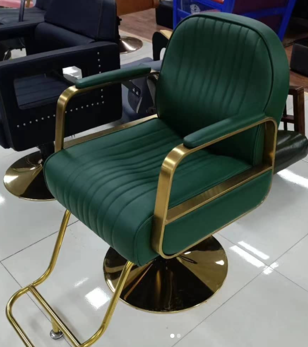 Кресло для барбера Порш 03 Лофт золото без откидной спинки