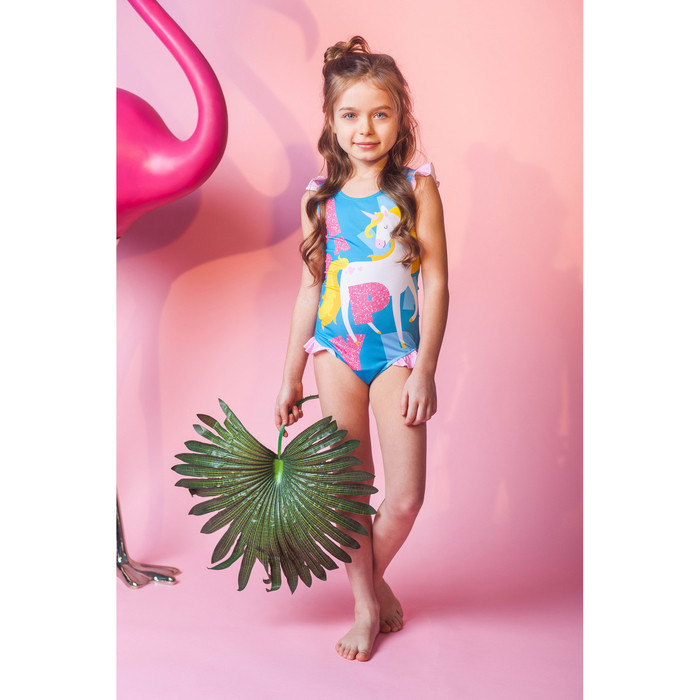 Купальник KAFTAN "Happy", рост 98-104 (30), голубой