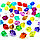 Декоративные кристаллы пластиковые разноцветные 300 г, фото 9