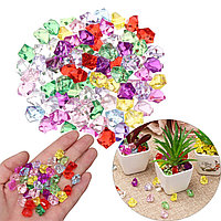 Декоративные кристаллы пластиковые разноцветные 300 г