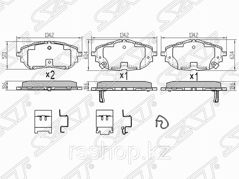 Колодки тормозные перед TOYOTA AURIS /HYBRID /COROLLA ##E18# 13-