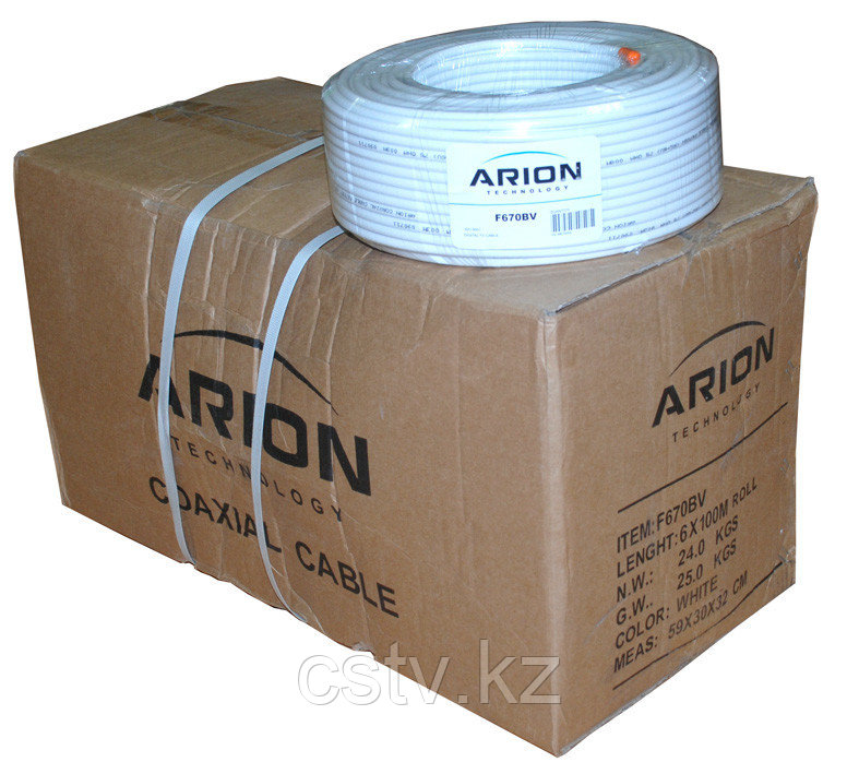 Коаксиальный кабель ARION RG6 670 по 100 м - фото 1 - id-p90935392