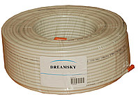 Коаксиальный кабель Dreamsky RG6 белый по 100 м