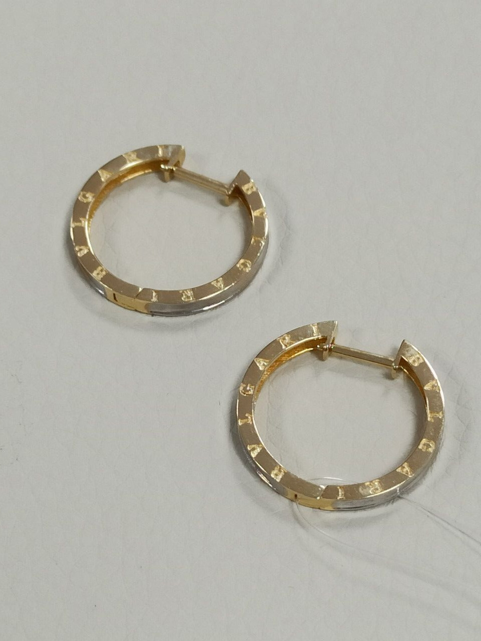 Золотые серьги под Bvgari / 2 см