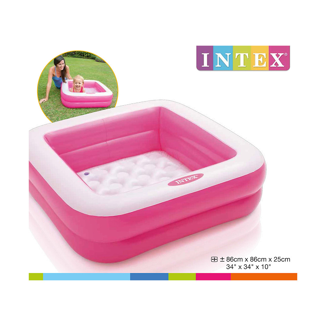 Надувной бассейн INTEX 57100NP (85 × 85 × 23 см)