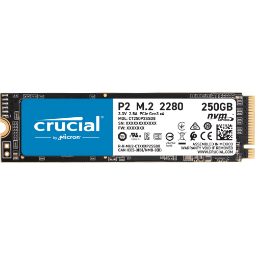 Твердотельный накопитель SSD M.2 250GB CRUCIAL P2 CT250P2SSD8