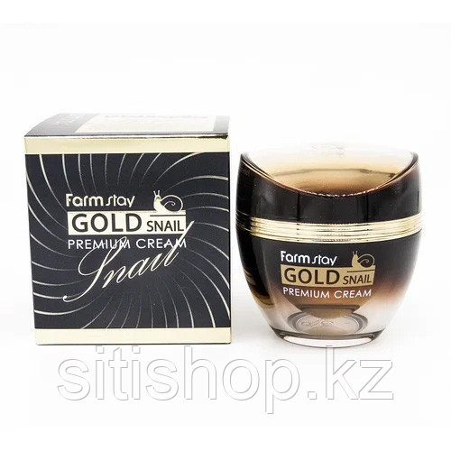 FarmStay Gold Snail Premium Cream - Премиальный крем с золотом и муцином улитки - фото 1 - id-p90938458