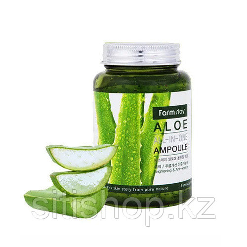 Farm Stay Aloe All-In-One Ampoule (250ml) - Ампульная сыворотка с экстрактом алоэ - фото 1 - id-p90938517