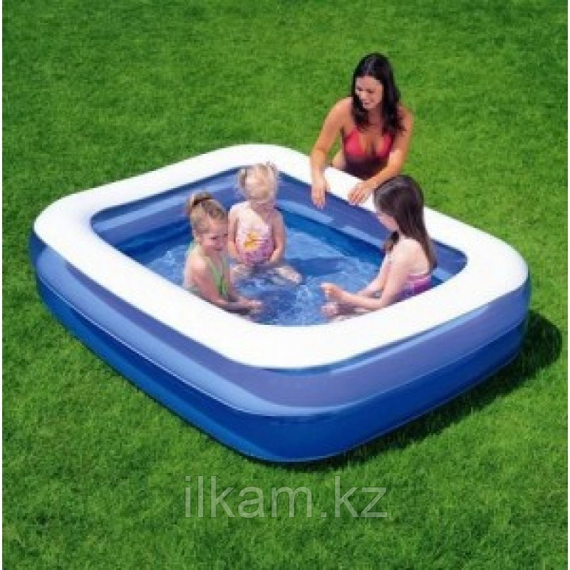 Детский надувной бассейн, Blue Rectangular, Bestway 54005, размер 201х150х51 см - фото 3 - id-p90938779