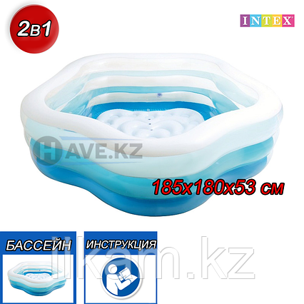 Надувной бассейн Intex 56495, Summer Colors, 185х180х53см, фото 2