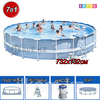 Каркасный бассейн intex 28262, 28762 Ultra Frame Pool, размер 732x132 см, фото 2