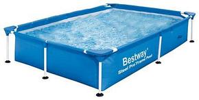 Прямоугольный каркасный бассейн Bestway 56401, Junior Splash, размер 221х150х43 см, фото 2