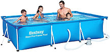 Прямоугольный каркасный бассейн Bestway "Steel Pro Frame Pool" 56424, 400x200x81 см, фото 2