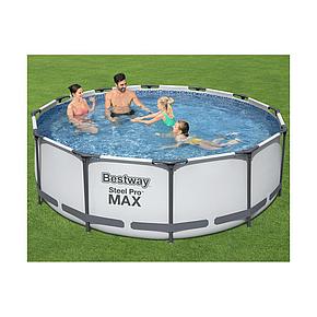 Круглый каркасный бассейн BestWay "Steel Pro MAX" 56418, размер 366х100 см, фото 2