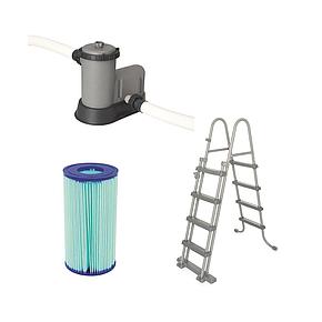 Каркасный бассейн Bestway 56465 "Power Steel Rectangular" размер 549 х 274 х 122 см, фото 4