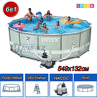 Круглый каркасный бассейн Intex 28332, 54926 Ultra Frame Pool, 549х132 см