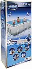 Прямоугольный каркасный бассейн, Power Steel Frame Pool, Bestway 56629, размер 282х196х84 см, фото 3
