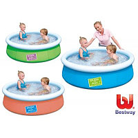 Детский круглый надувной бассейн, Fast Set Pool, Bestway 57241, размер 152х38 см
