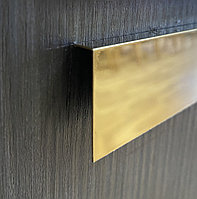 L-Профиль 11*70, зеркальное золото, для декорирования мебели, 305 см, L-образный