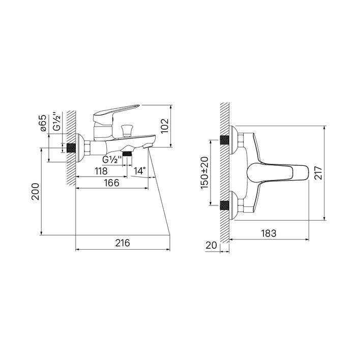 Смеситель для ванны Iddis TORR TORSB00i02WA - фото 3 - id-p90941449