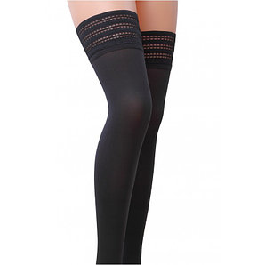 80 DEN чулки ST006 с силиконовой лентой, цвет графит, размер 1/2