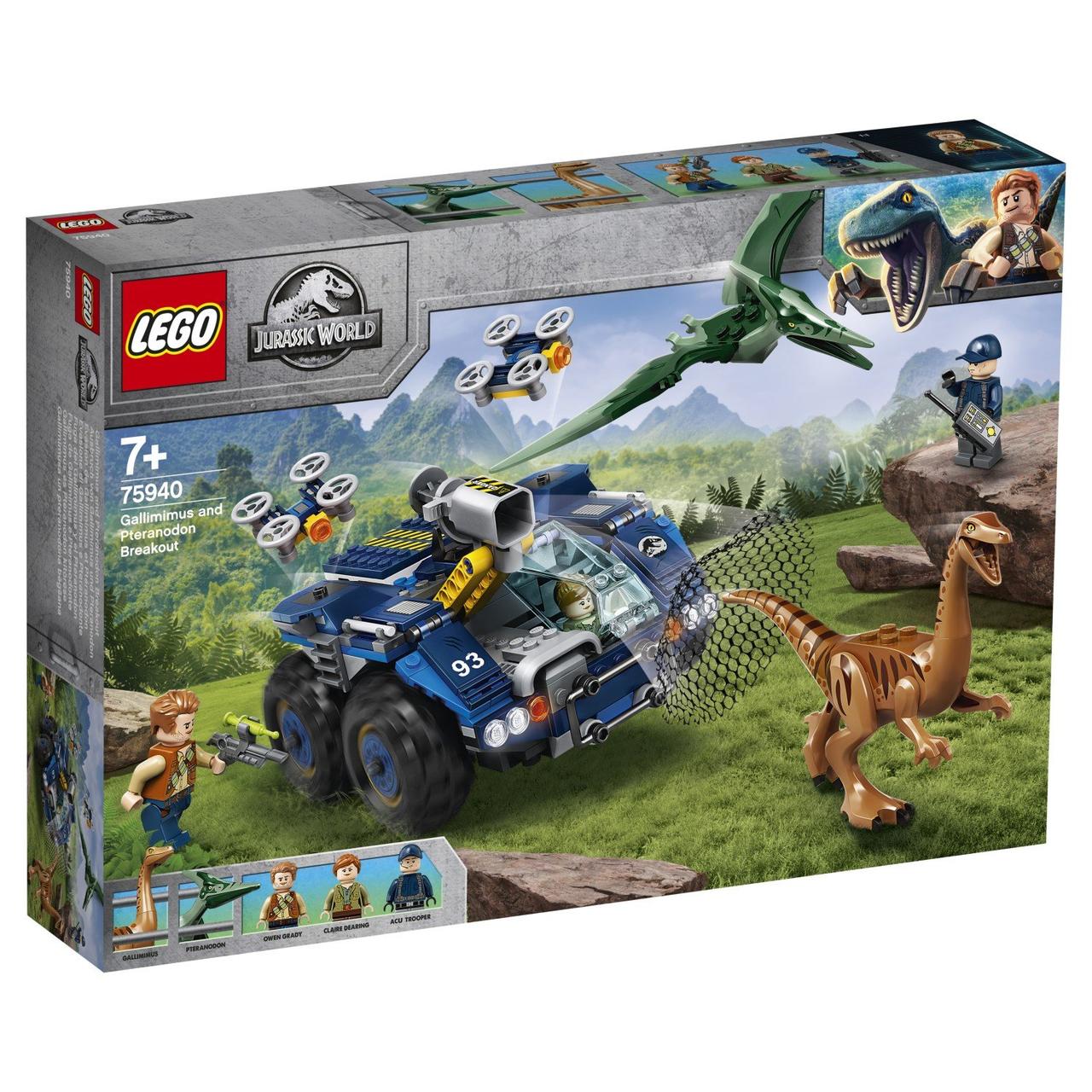 75940 Lego Jurassic World Побег галлимима и птеранодона, Лего Мир Юрского периода