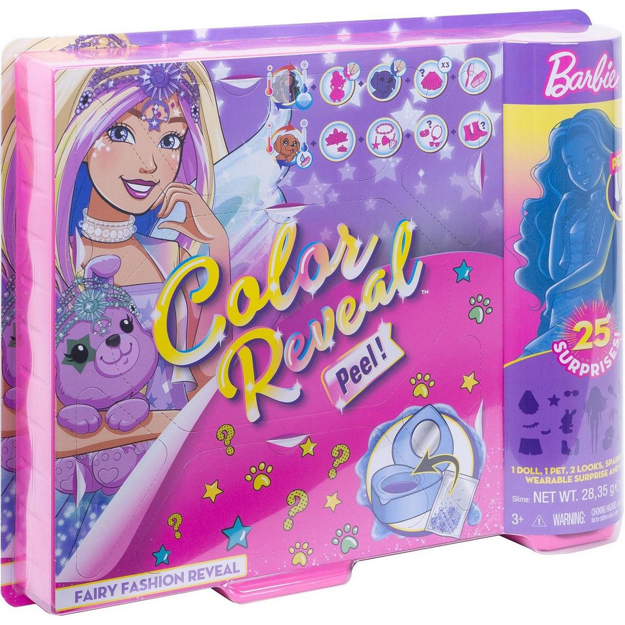 Barbie "Цветное перевоплощение" Кукла-сюрприз Фея Барби, Color Reveal
