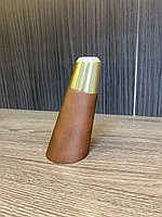 Ножка мебельная, деревянная с латунным наконечником.12 см с наклоном