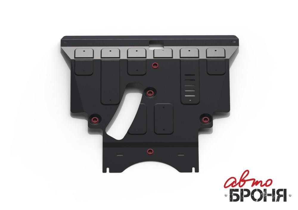 Защита картера + КПП, АвтоБРОНЯ, Сталь, Toyota Caldina 2002-2007,V - все; полный привод