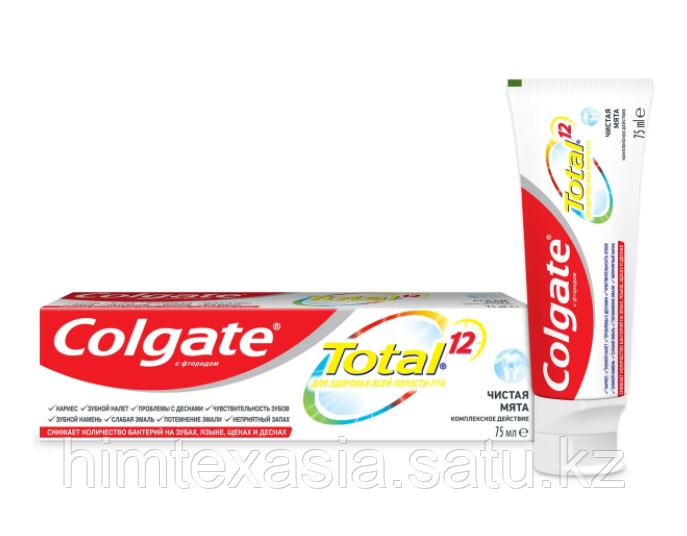 Зубная паста Colgate "Total 12. Чистая Мята", комплексная, 75 мл - фото 1 - id-p90993926