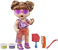 Кукла интерактивная Baby Alive Sunshine Snacks Летние забавы брюнетка