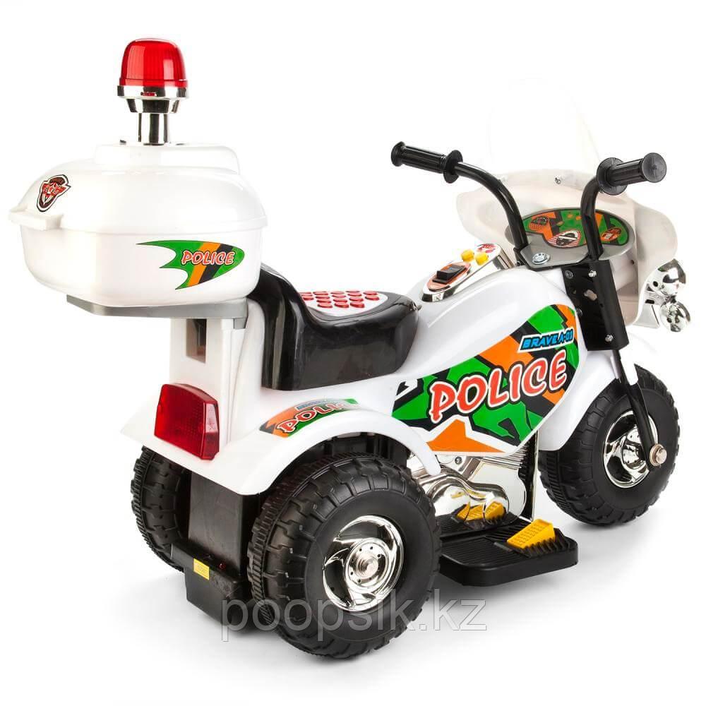 Детский электро мотоцикл Bugati бело-черный - фото 2 - id-p90995281