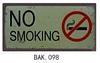 Металлическая табличка NO SMOKING