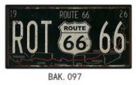 Металлическая табличка ROUTE 66