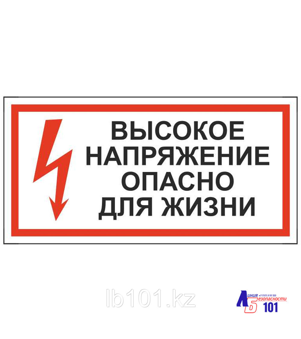 Знак "Высокое напряжение опасно для жизни" ЭЛ-16