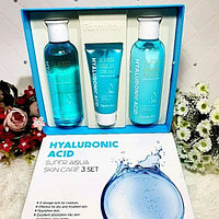 Farm Stay Hyaluronic Acid Super Aqua Skin Care 3 set - Набор для ухода за кожей на основе гиалурона