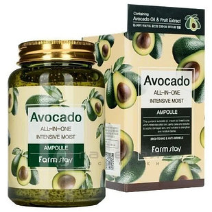 Farm Stay Avocado All-In-One Intensive Moist Ampoule (250 мл) - Многофункциональная ампульная сыворотка с экст