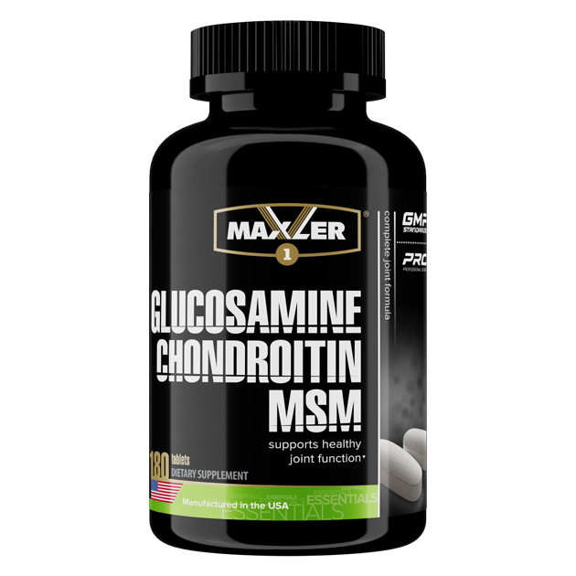 Глюкозамин Maxler Glucosamine Chondroitin MSM 180 таблеток 60 порций - фото 1 - id-p91017712