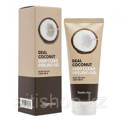Farm Stay Real Coconut Deep Clear Peeling Gel 100ml - Пилинг-гель с экстрактом кокоса