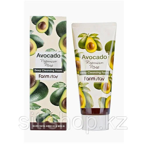 Farm Stay Avocado Premium Pore Deep Cleansing Foam 180мл - Глубоко очищающая пенка для умывания с авокадо
