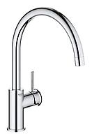 Смеситель для кухни, высокий излив, хром Grohe BauClassic 31234001