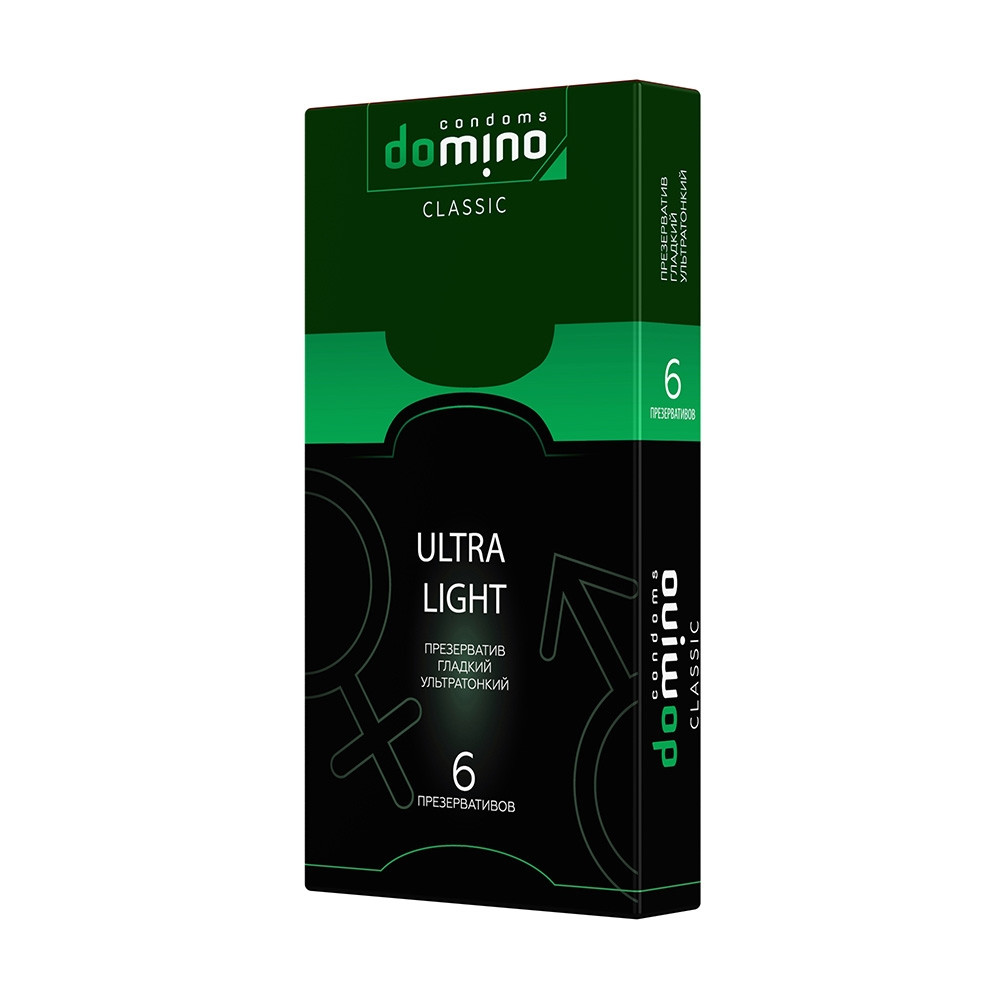 Презервативы гладкие ультратонкие "DOMINO CLASSIC ULTRA LIGHT", 6 штук