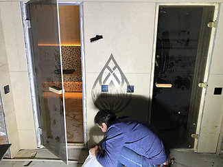 Русская баня во время проведения работ.