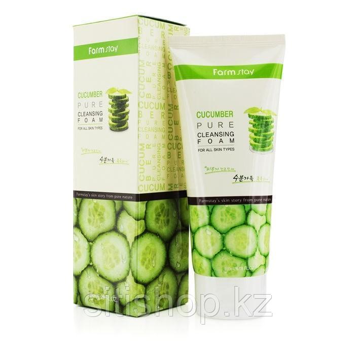 Farm Stay Pure Cleasing Foam Cucumber (Пенка для умывания с огуречным экстрактом)