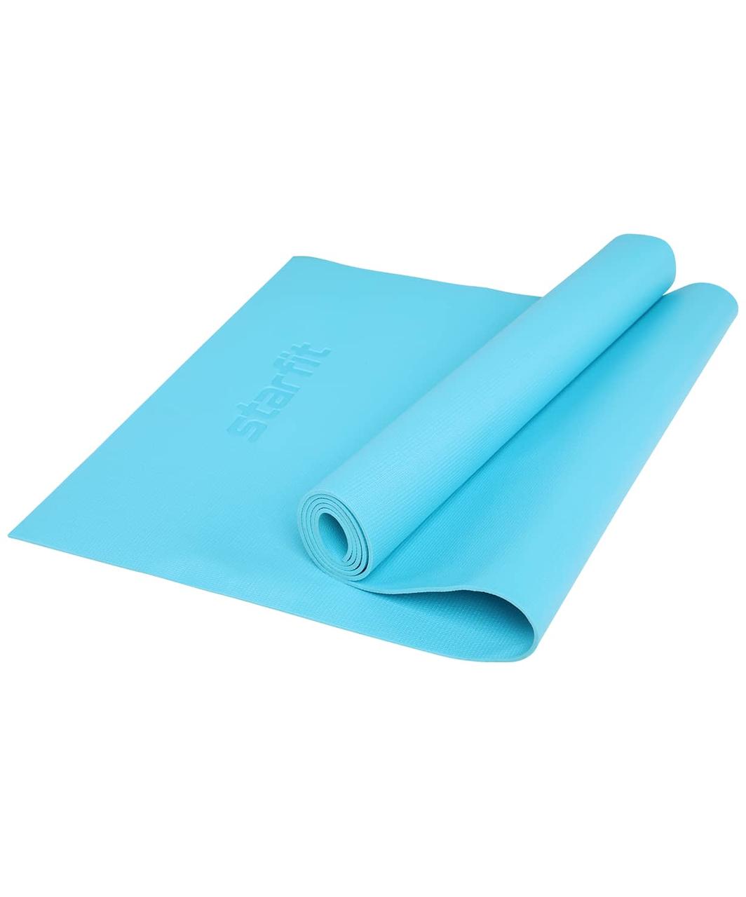 Коврик для йоги FM-103, PVC HD, 173 x 61 x 0,4 см, голубой Starfit