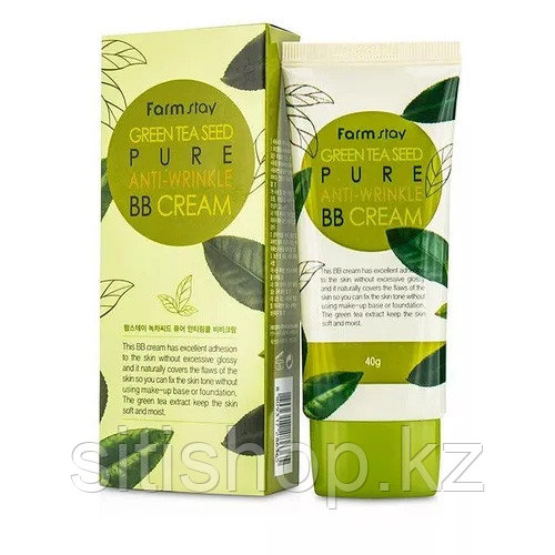 Farm Stay green tea seed pure anti wrinkle BB cream - Многофункциональный разглаживающий ББ-крем