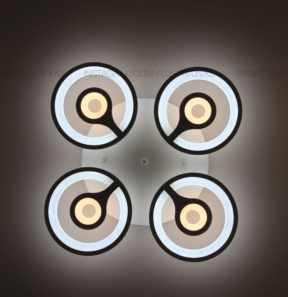 Современная LED люстра с пультом 3 режима на 4 лампы, фото 1