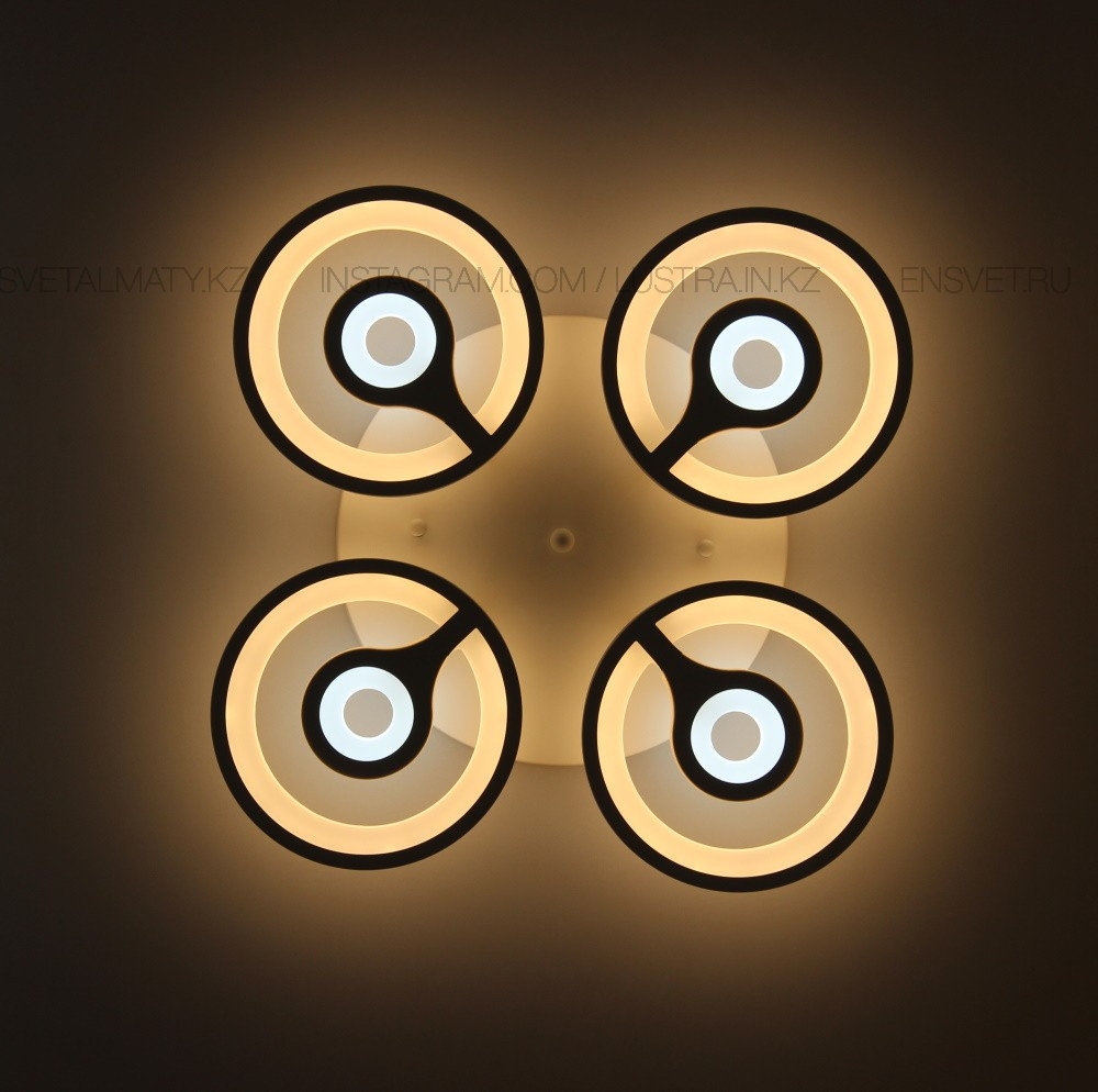 Современная LED люстра с пультом 3 режима на 4 лампы - фото 2 - id-p91042007