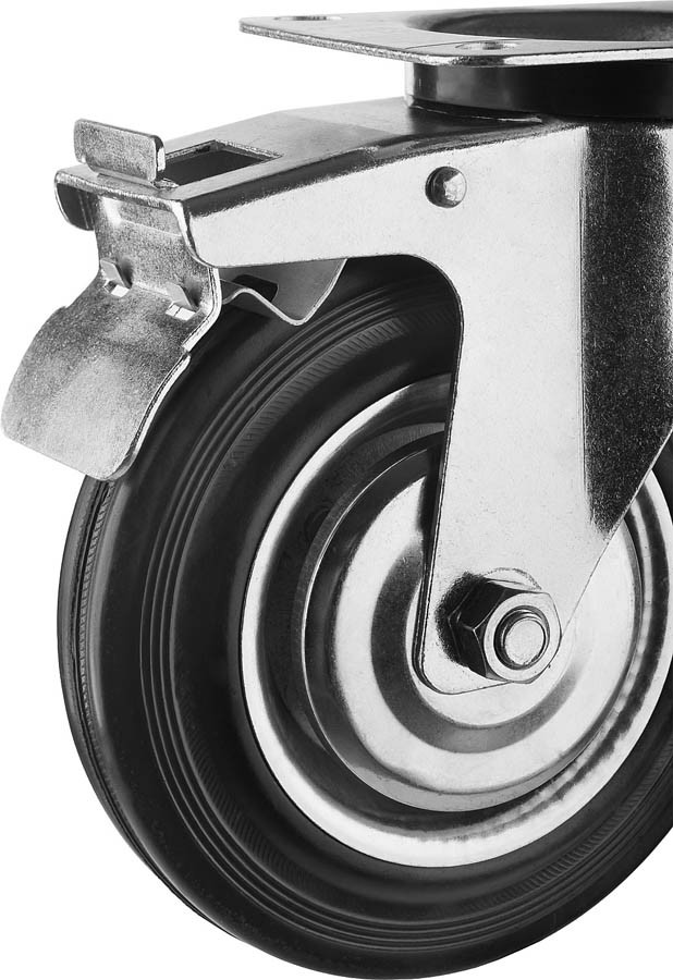 ЗУБР 200 мм, 185 кг, колесо поворотное 30936-200-S Профессионал - фото 3 - id-p91050142